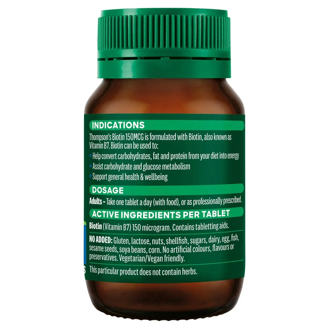 Thompson's Biotin 150mcg 100 Tablets