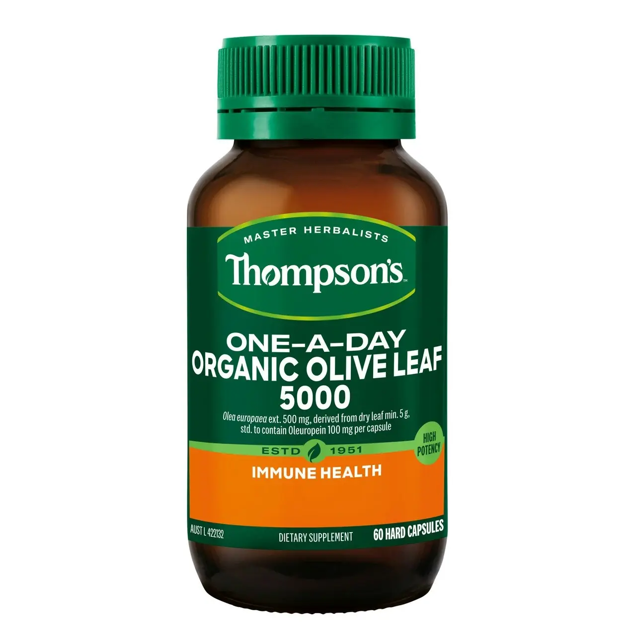 Thompson's One-A-Day Organic Olive Leaf 5000 60 Capsules