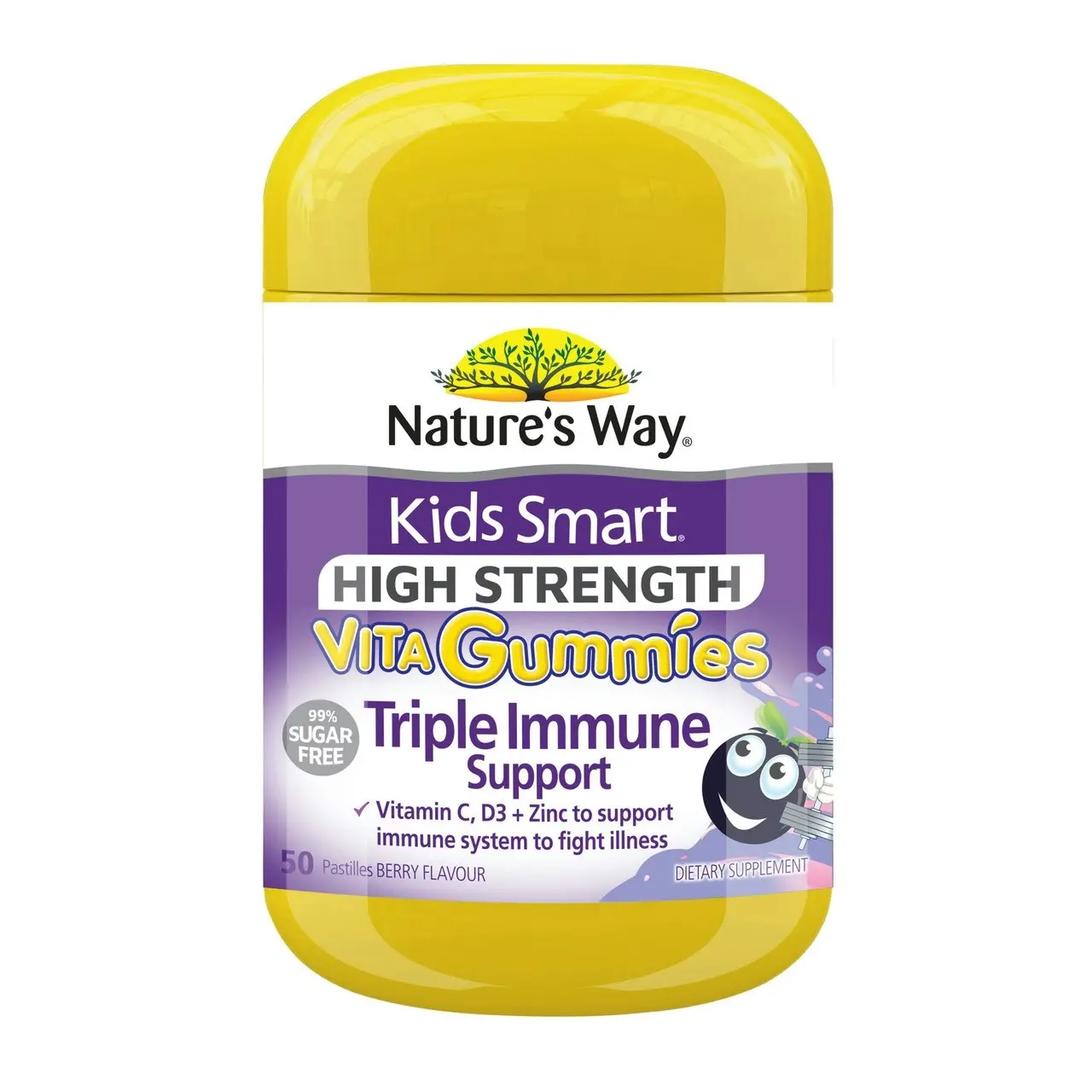 Nature's Way Kids Smart High Strength Vita Gummies Triple Immune Support 50s