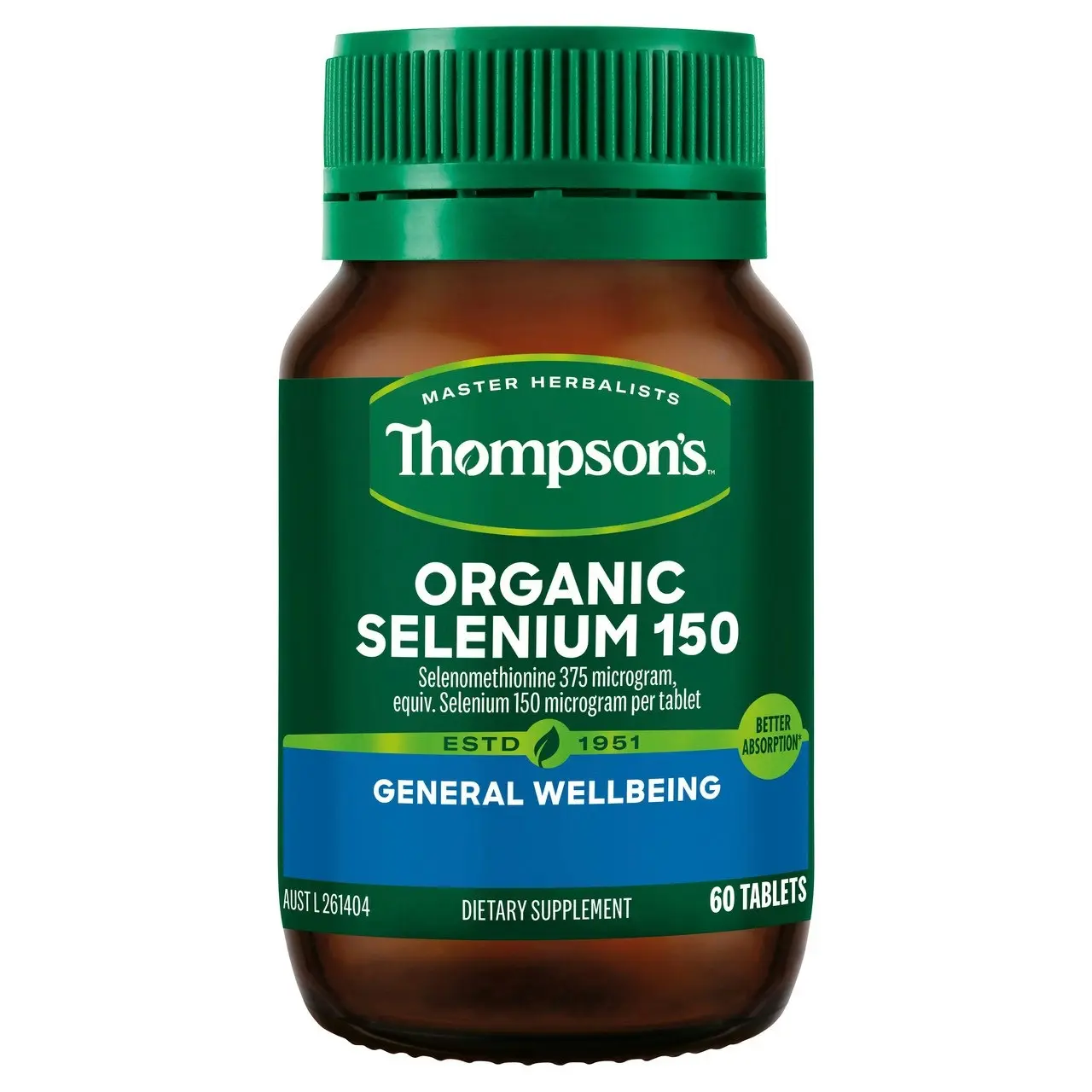 Thompson's Organic Selenium 150 60 tablets