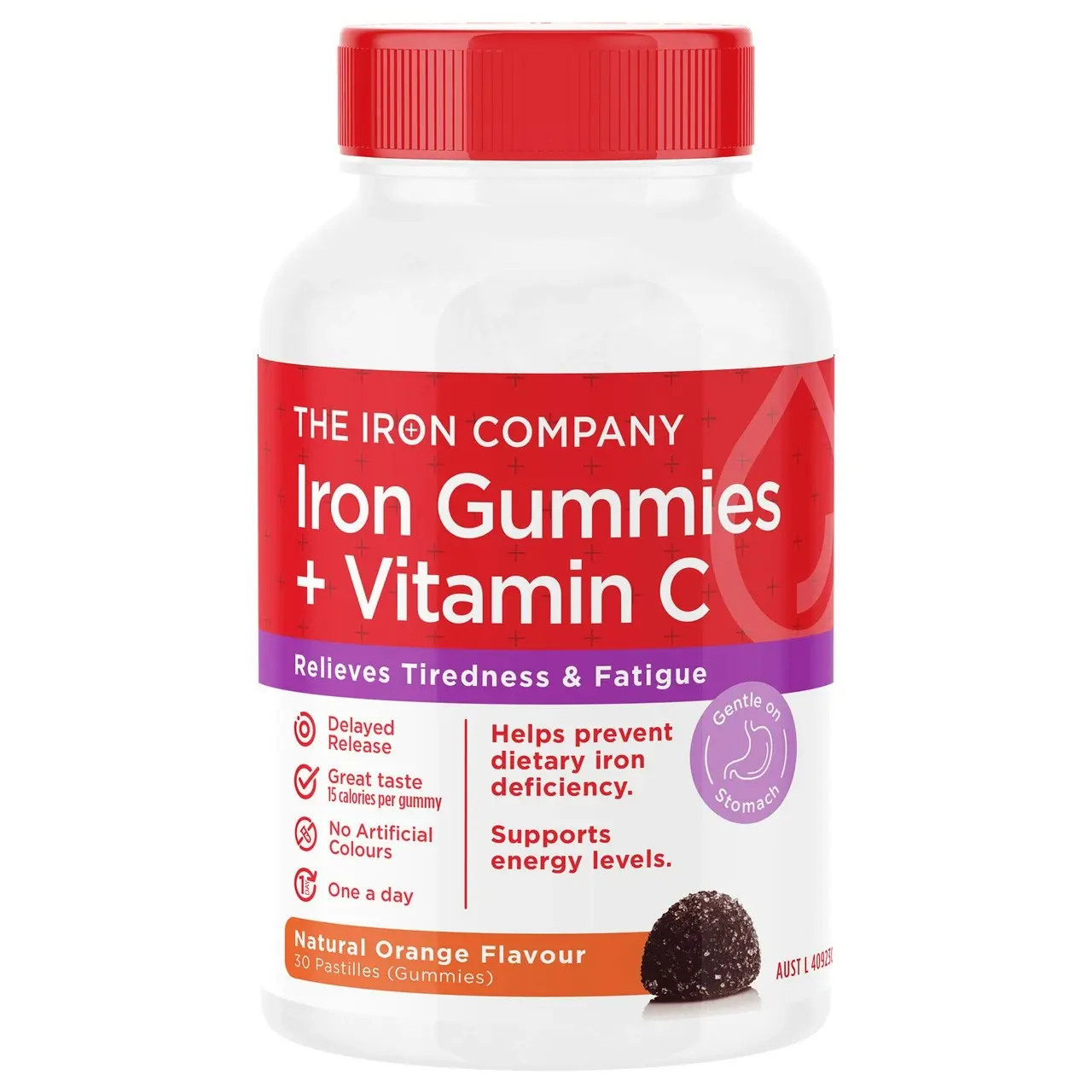 The Iron Company Gummies Iron + C Orange 30 Pack