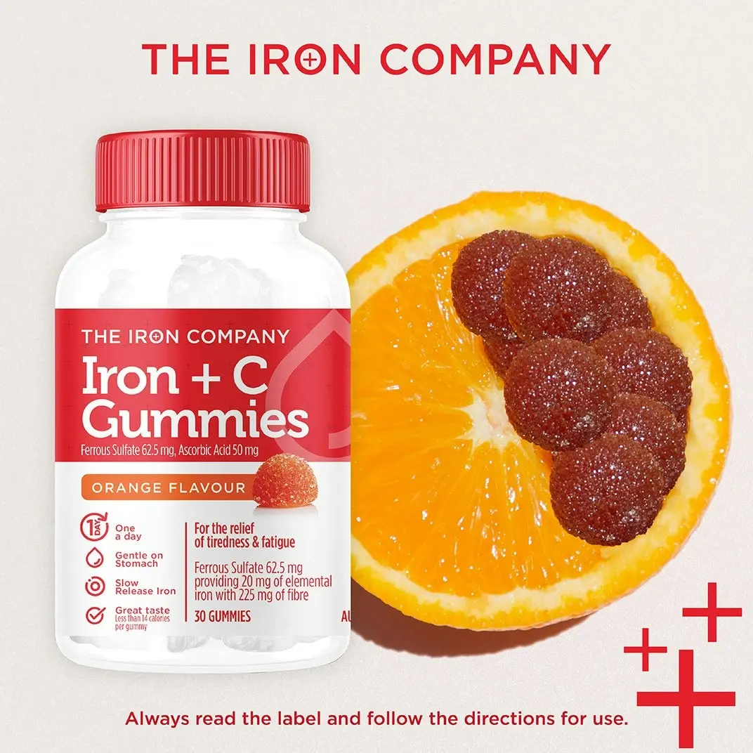 The Iron Company Gummies Iron + C Orange 30 Pack