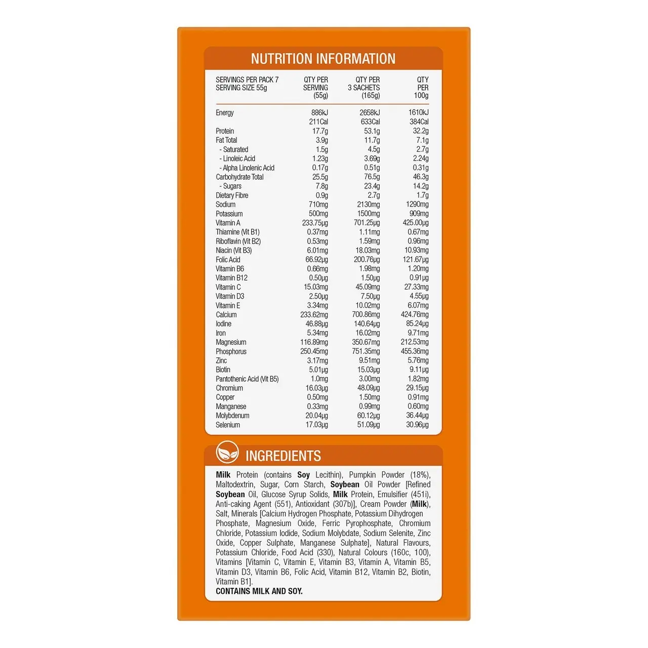 VLCD Pumpkin soup 7x55g