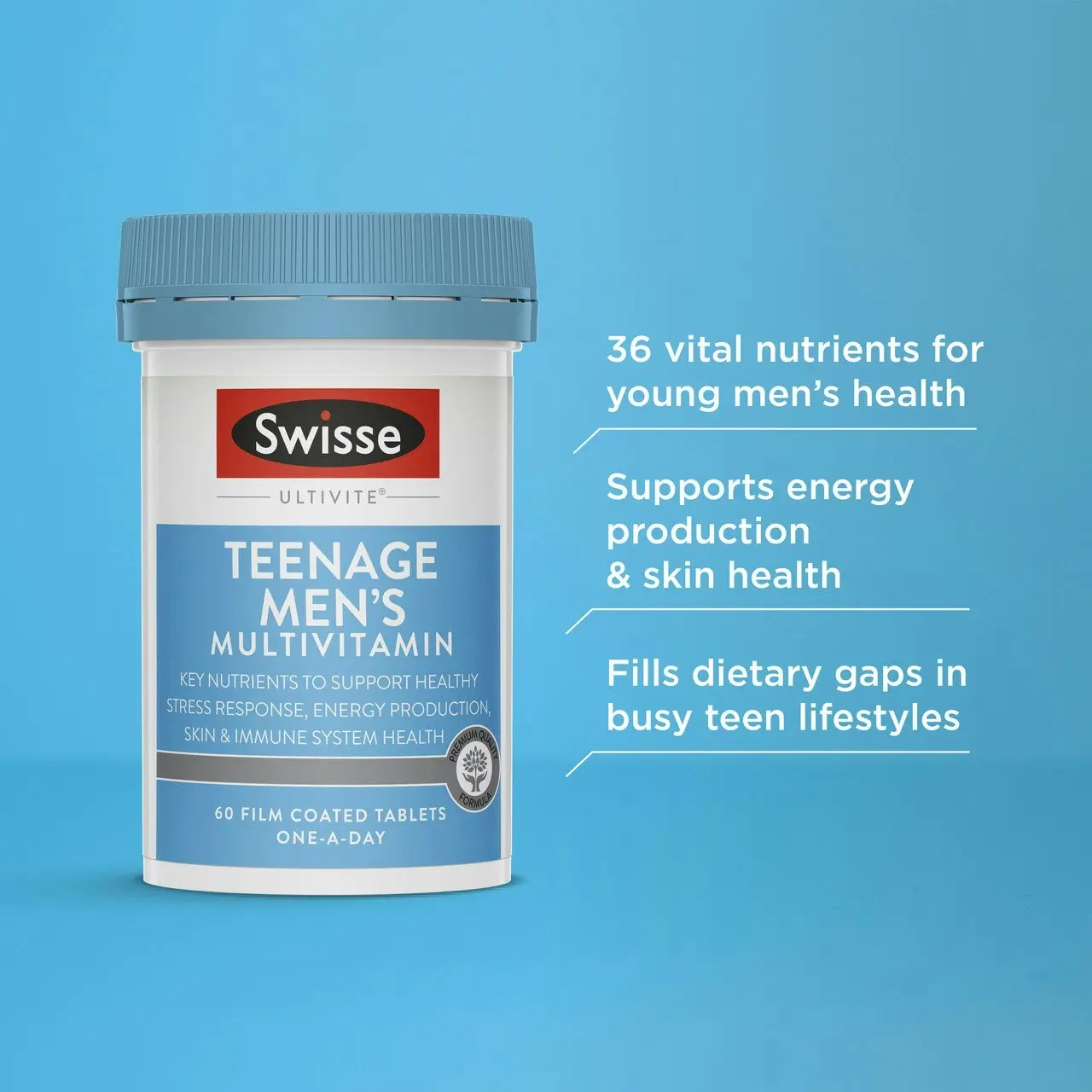 Swisse Ultivite Teenage Men's Multivitamin 60 Tablets