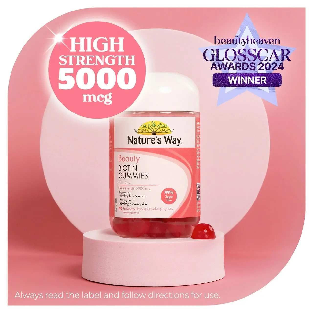 Nature's Way Beauty Biotin Gummies 40