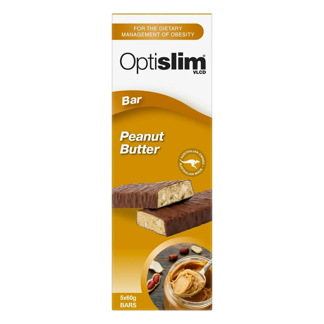 Optislim VLCD Peanut Butter Bar 5x60g