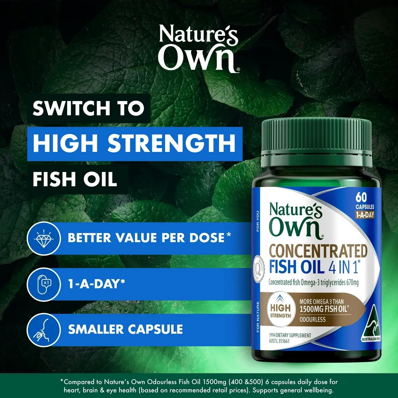 Nature's Own Concentrated Fish Oil 4 in 1