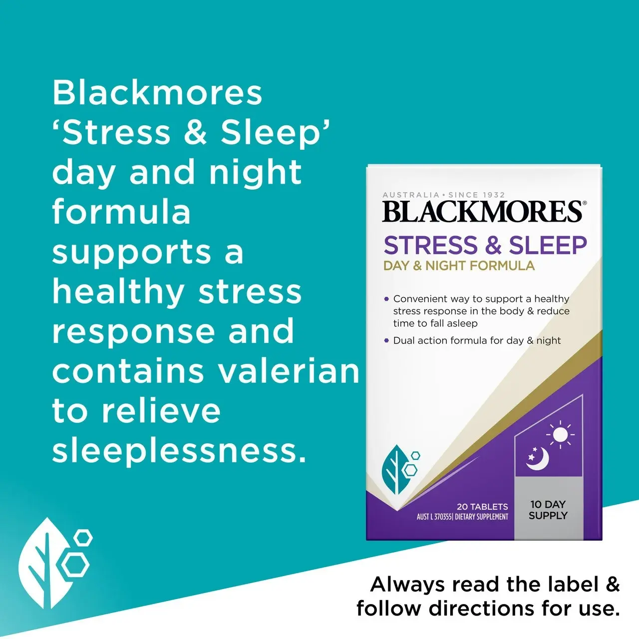 Blackmores Stress + Sleep 20 Tablets