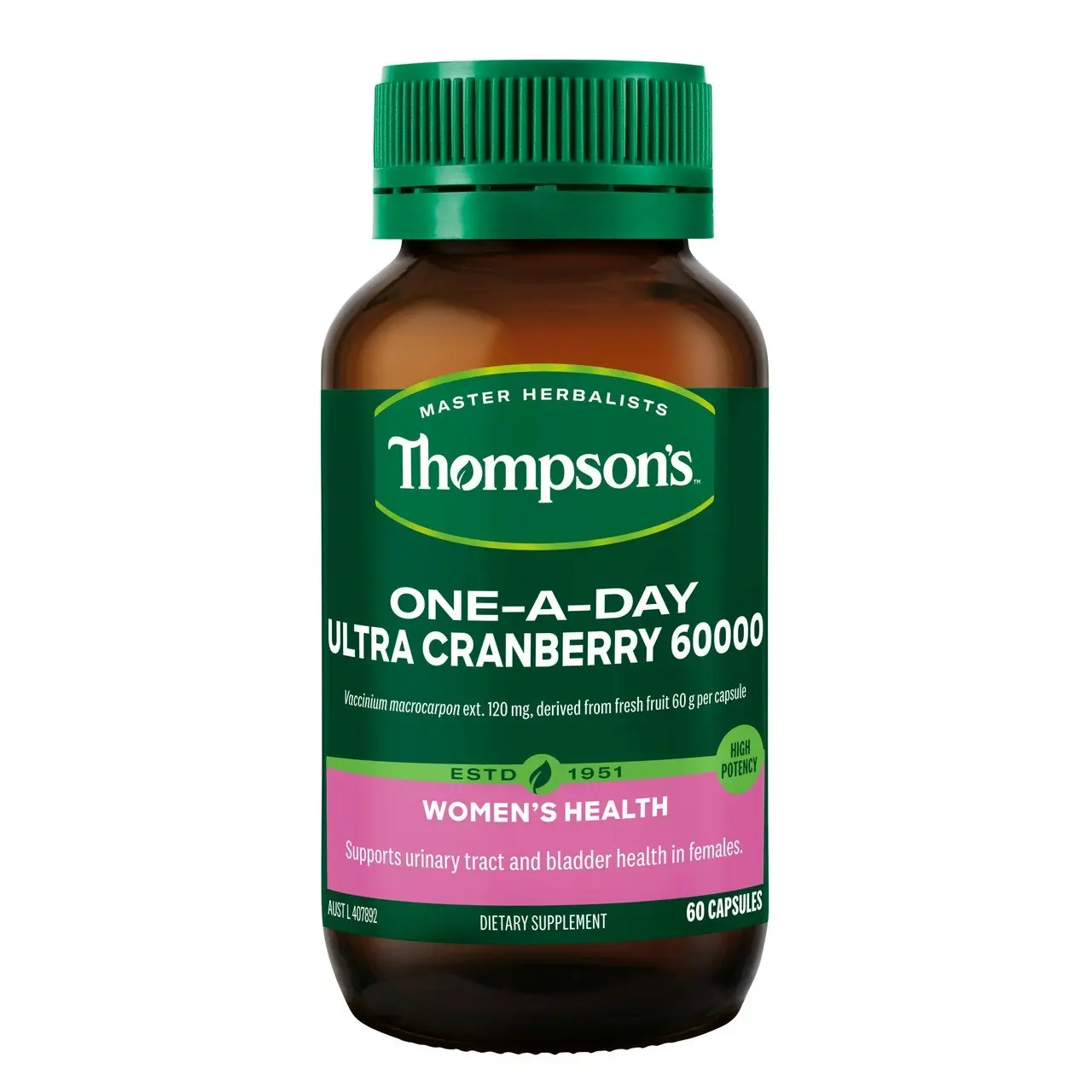 Thompson's One-a-day Ultra Cranberry 60000 60 Capsules