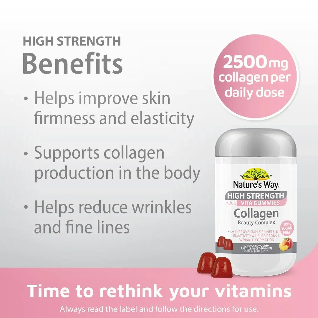 Nature's Way High Strength Adult Vita Gummies Collagen Beauty Complex 50