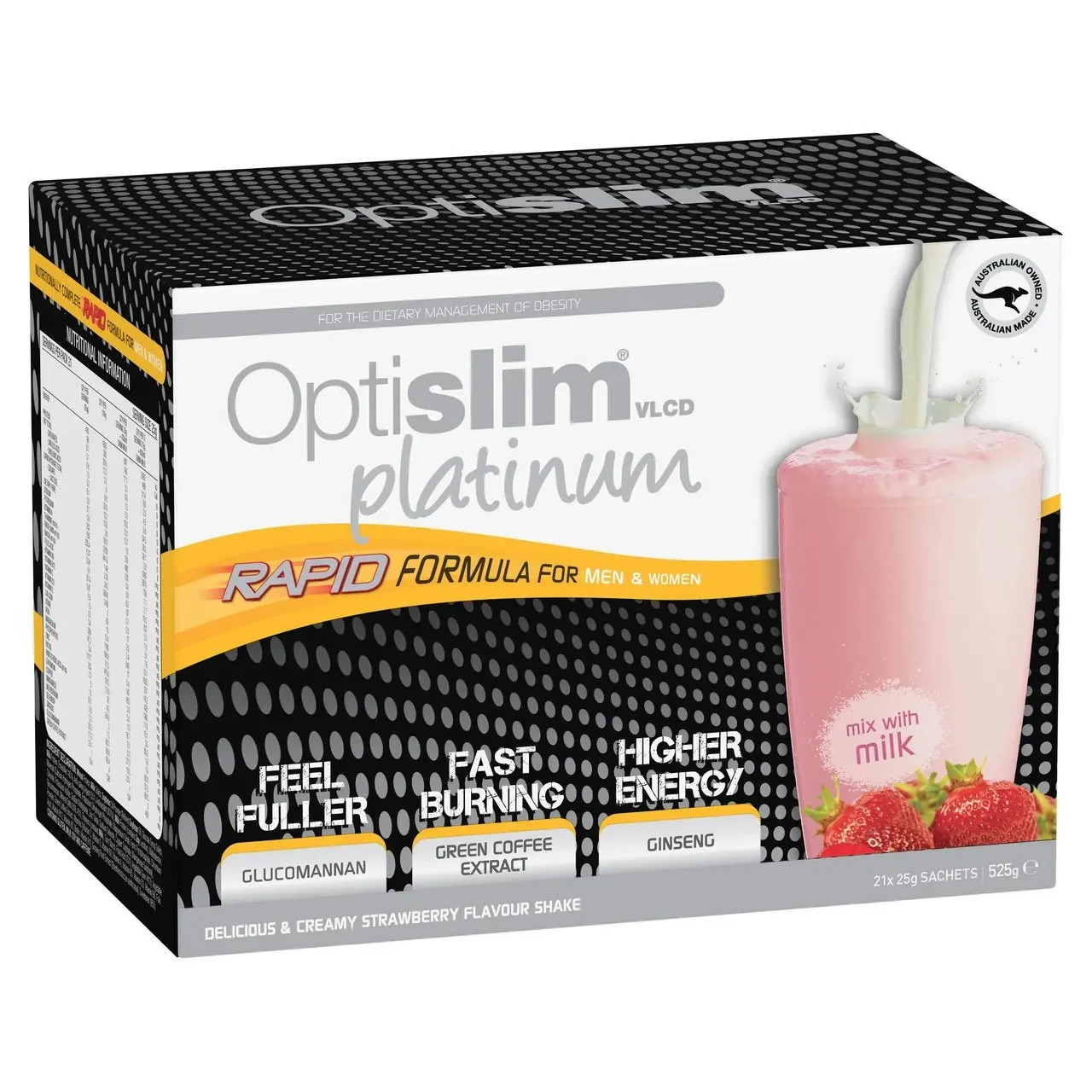 OptiSlim VLCD Platinum Shake Strawberry 21x25g