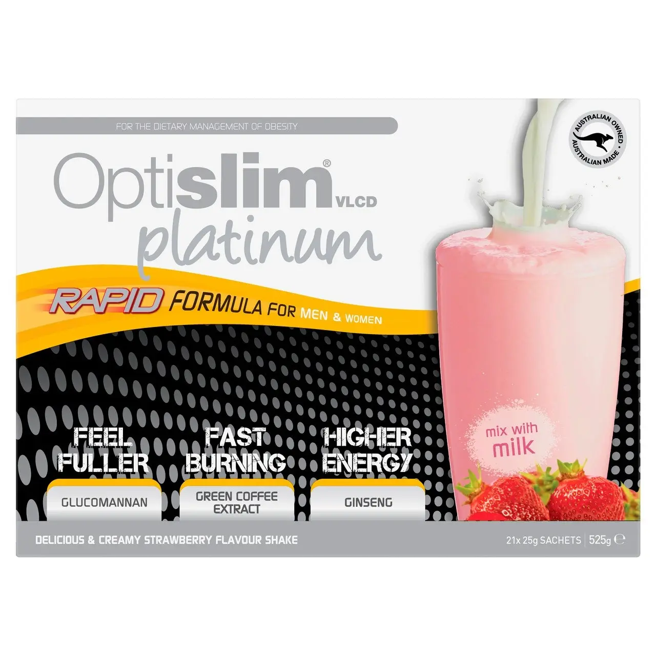 OptiSlim VLCD Platinum Shake Strawberry 21x25g