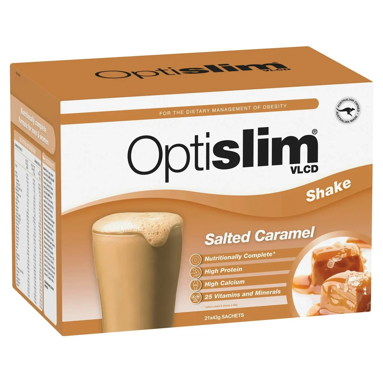 Optislm VLCD Shake Salted Caramel 21x43g