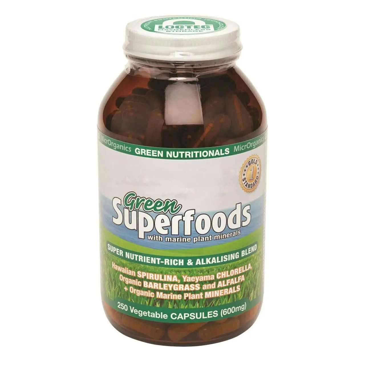 Green Superfoods Vegetable 600mg Capsules 250