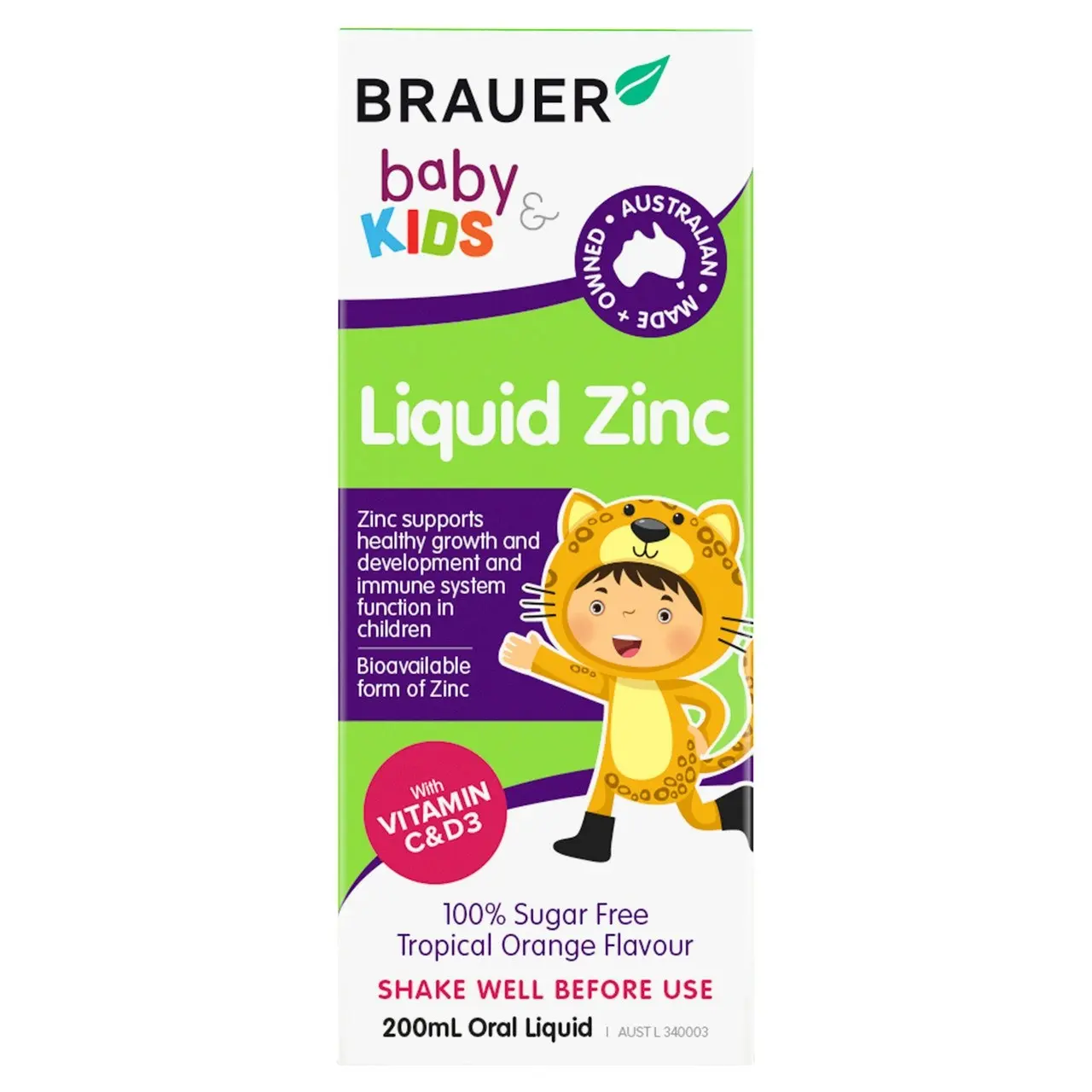 Brauer Baby & Kids Liquid Zinc 200ml