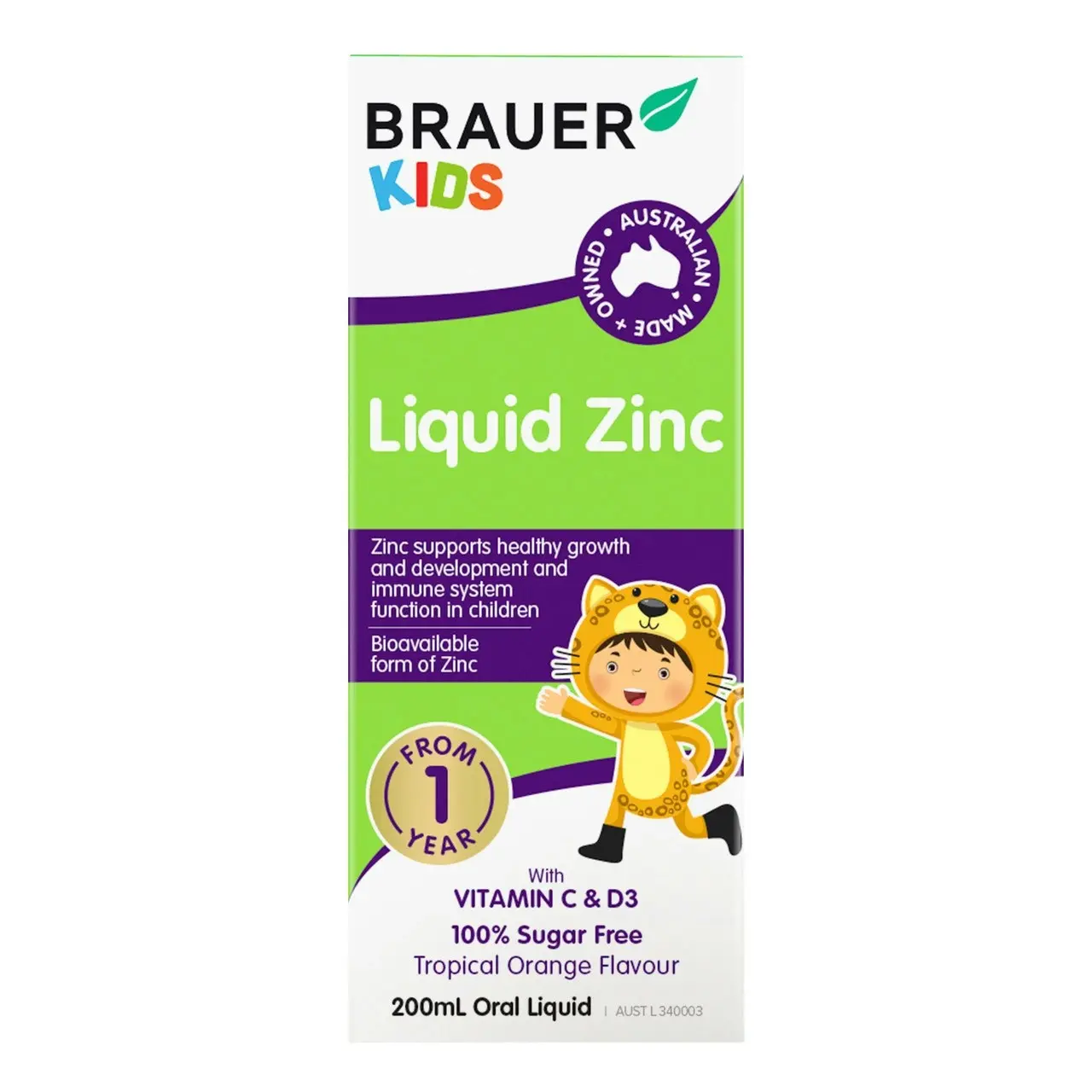 Brauer Baby & Kids Liquid Zinc 200ml