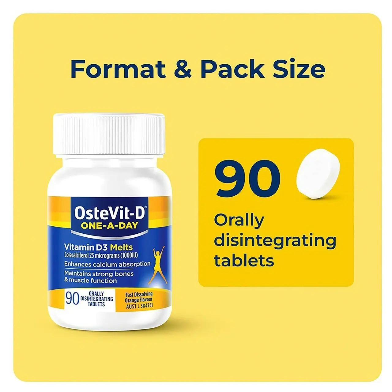 OsteVit-D One-A-Day Vitamin D3 Melts 90s