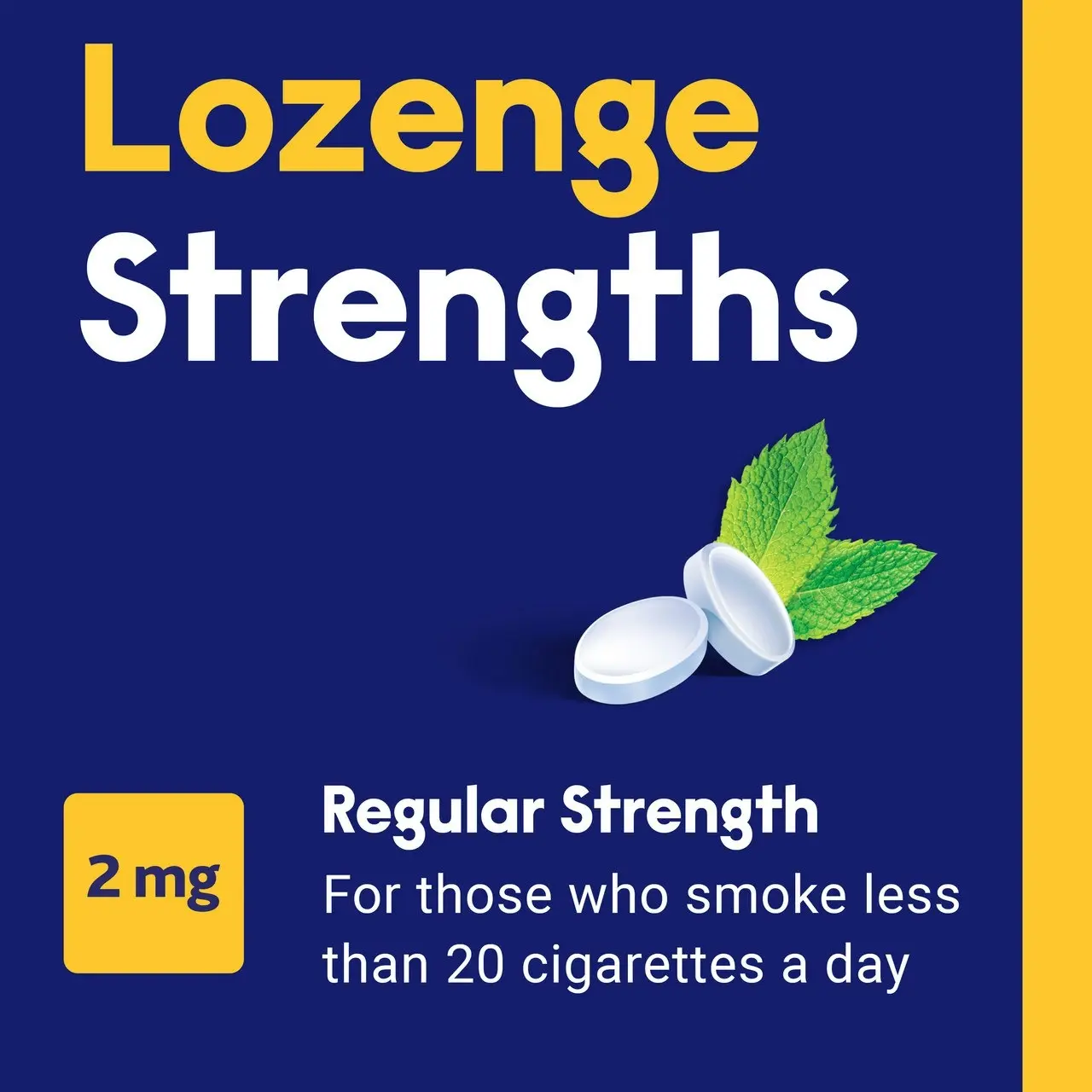 Nicabate Mini Lozenge Quit Smoking Nicotine 2 mg Regular Strength Mint 60 Pack