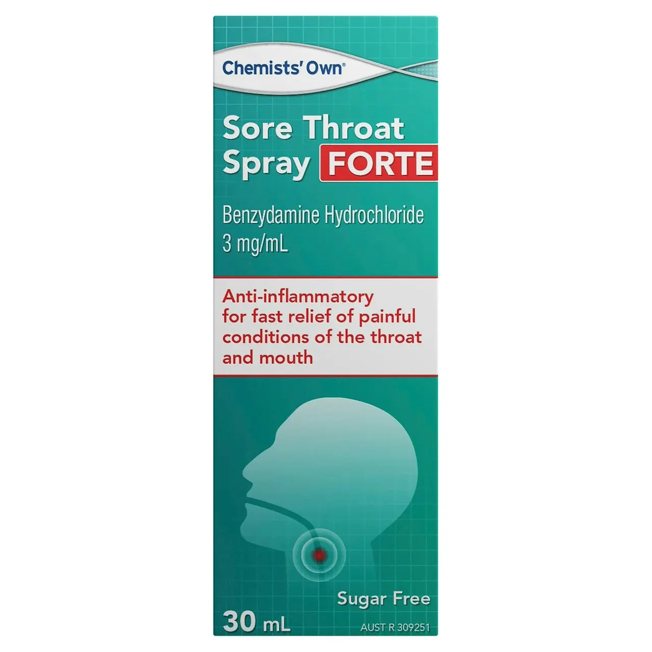 Chemists' Own Sore Throat Spray Forte 30mL