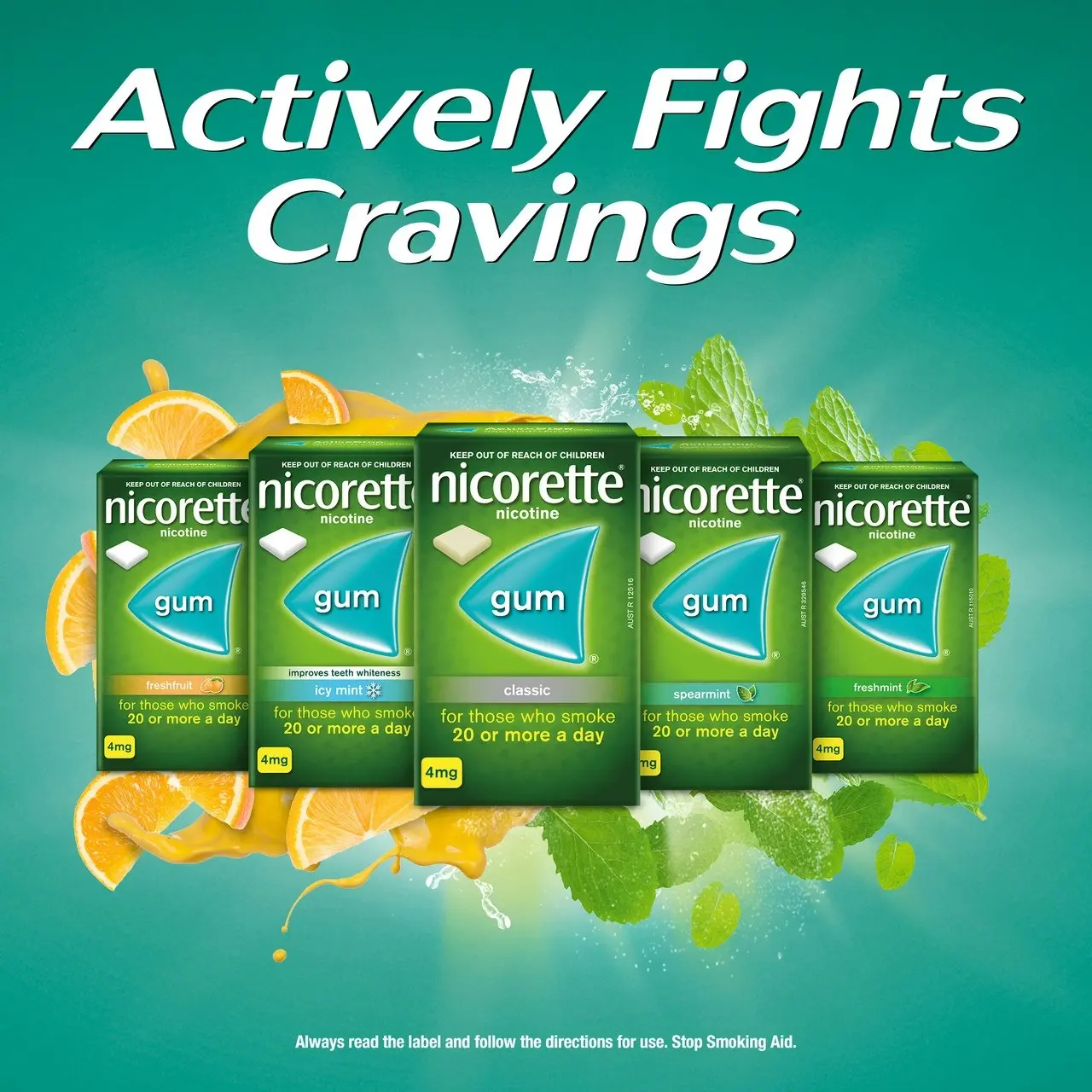 Nicorette Quit Smoking Regular Strength Nicotine Gum Classic 30 Pack