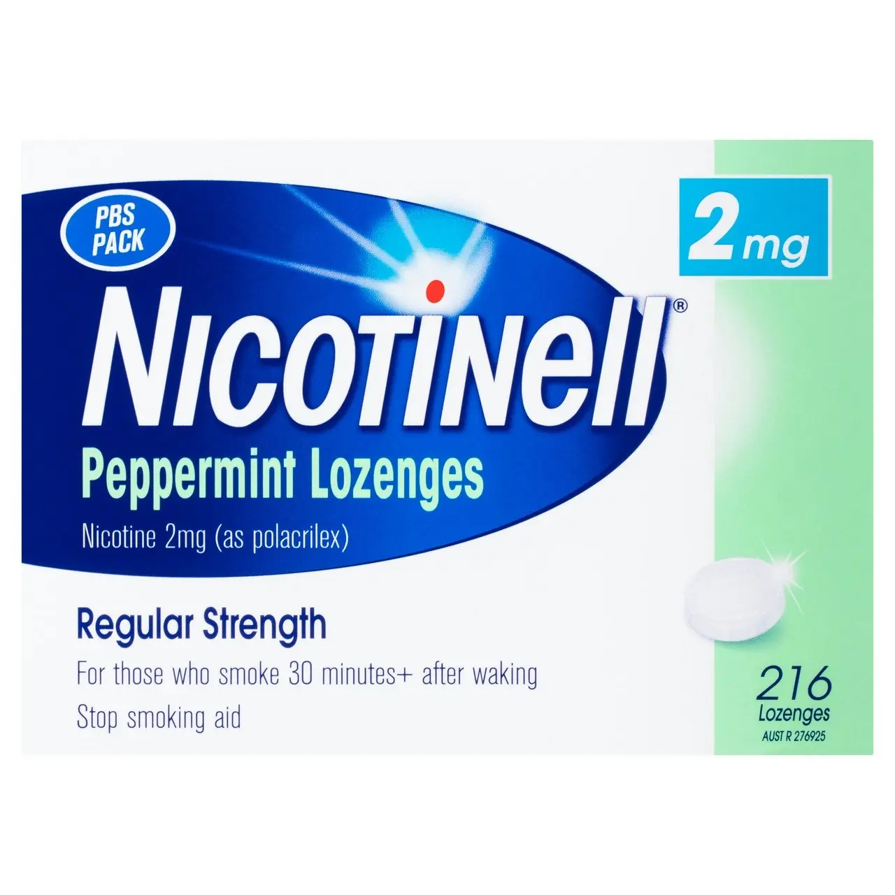 Nicotinell Stop Smoking Peppermint Lozenge Regular Strength 2mg 216 Pack