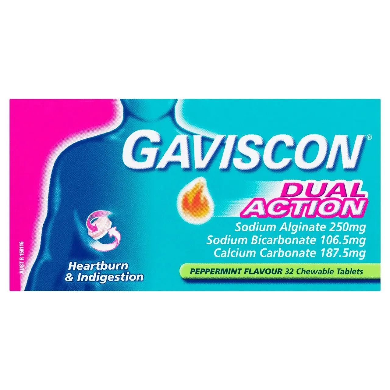 Gaviscon Dual Action Peppermint 32 Pack