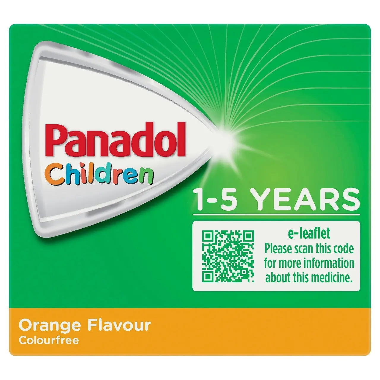 Panadol Children 1-5 years Colourfree Suspension, Orange Flavour, 200mL