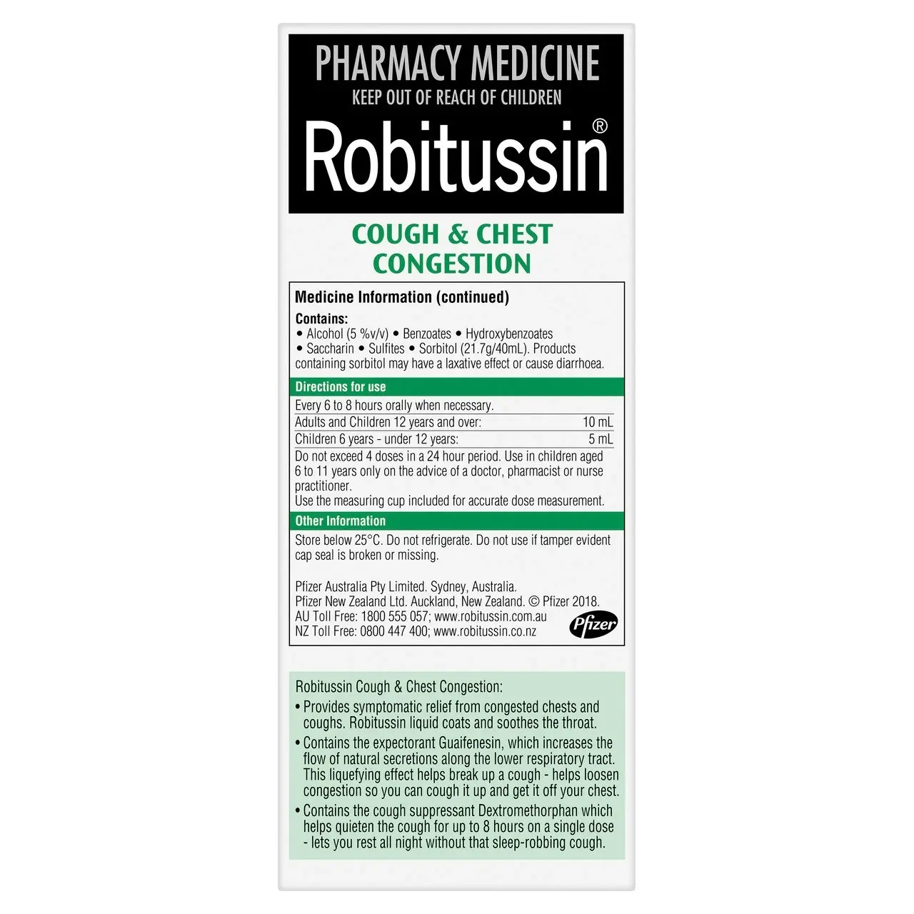 Robitussin Cough & Chest Congestion Cough Liquid 200mL