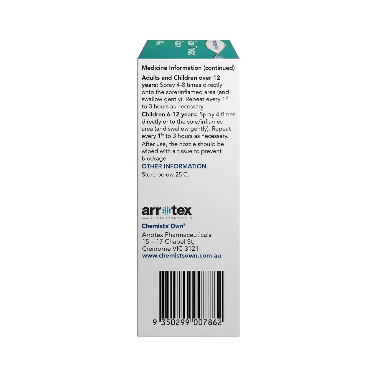 Chemists' Own Sore Throat Spray 30mL