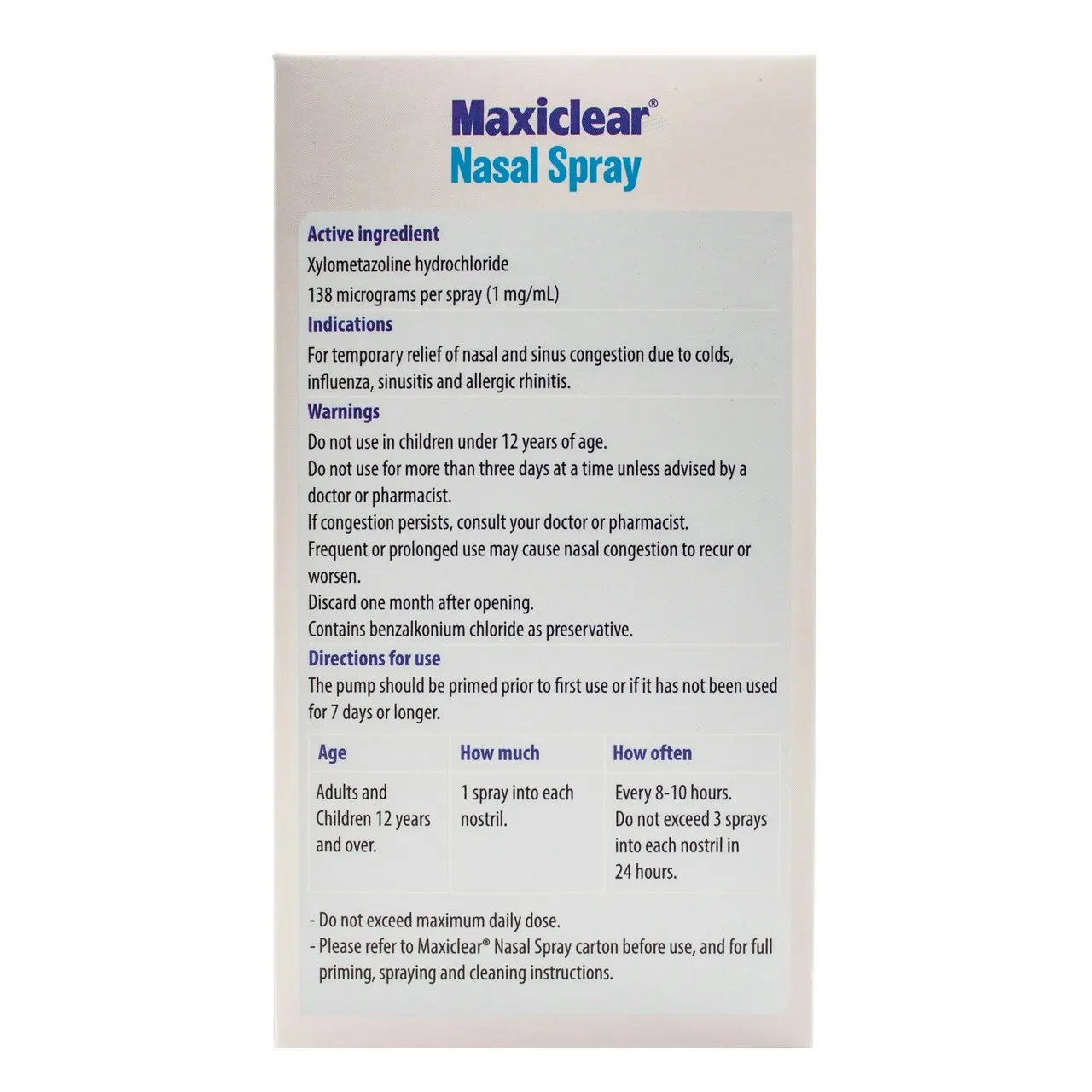 MAXIGESIC Cold & Flu Kit 12 Tablets + Maxiclear Nasal Spray 10ml