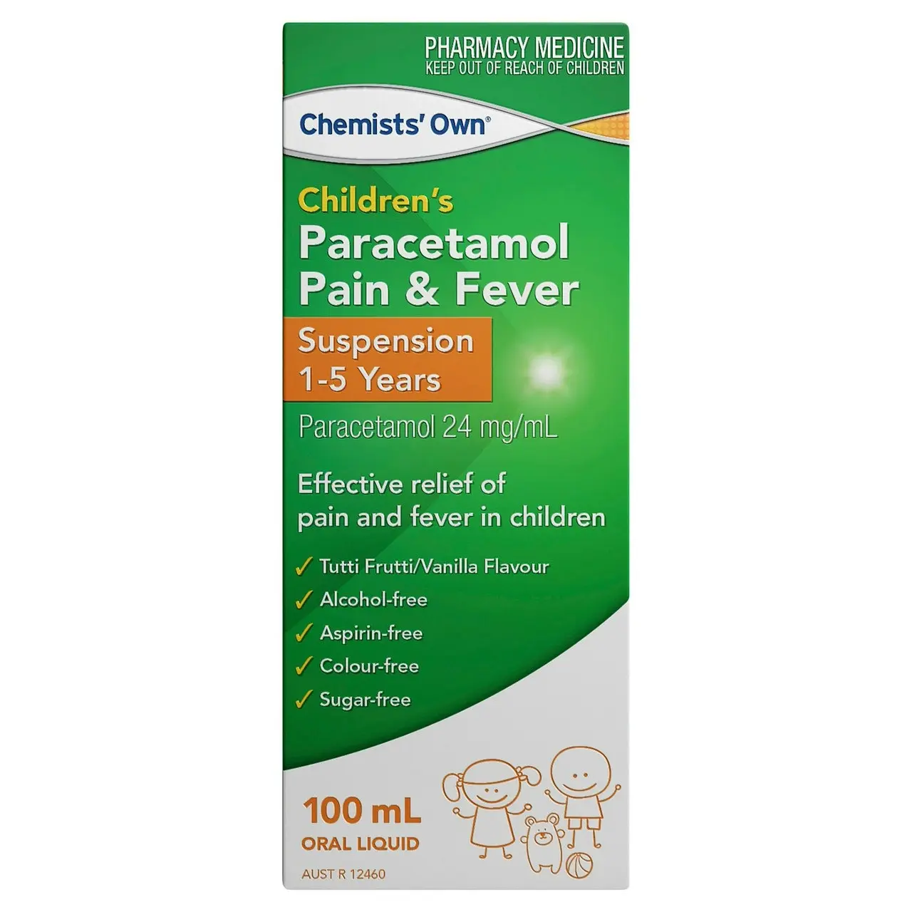 Chemists' Own Children's Paracetamol Pain & Fever 1- 5 Yrs Susp 100mL