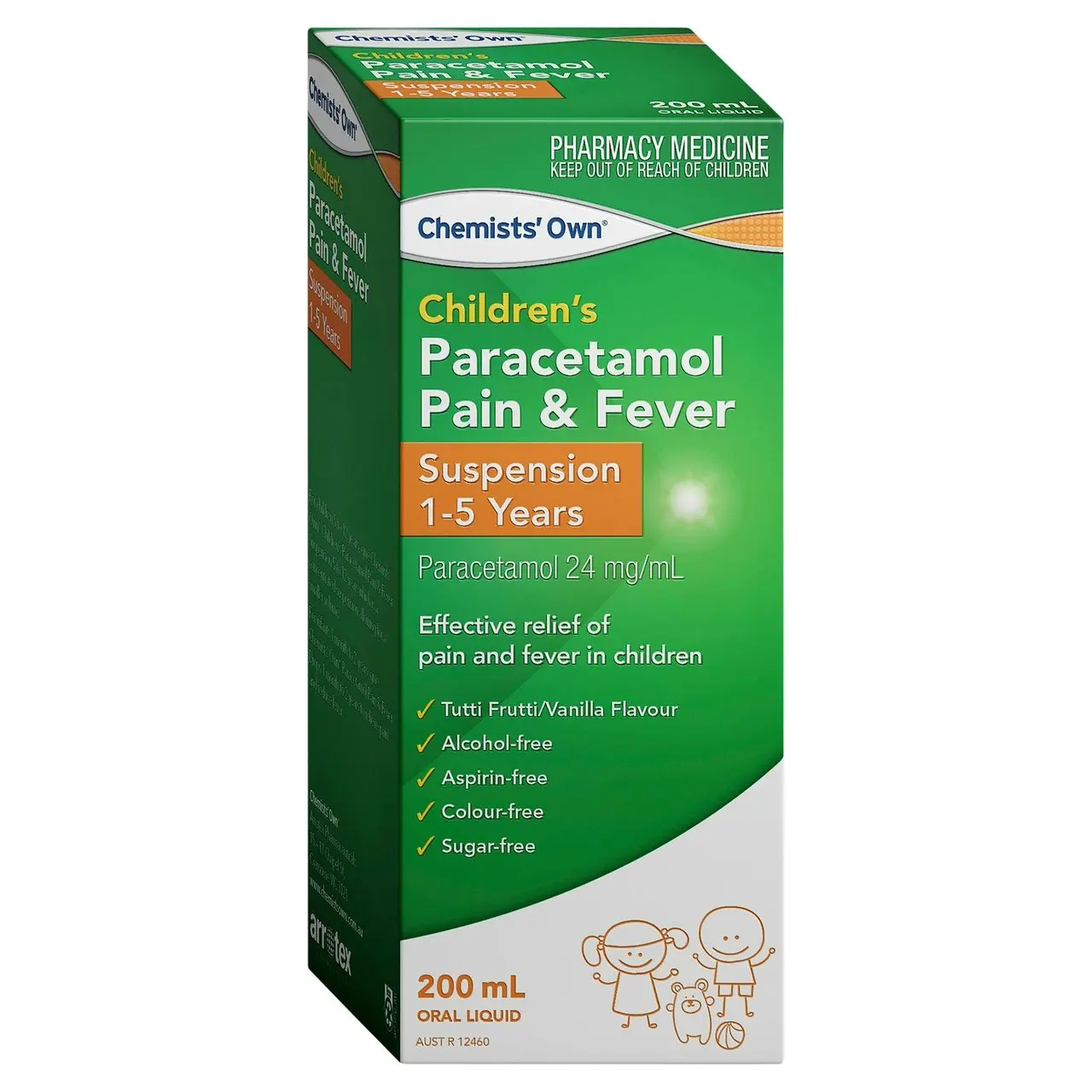 Chemists' Own Children's Paracetamol Pain & Fever 1- 5 Yrs Susp 200mL