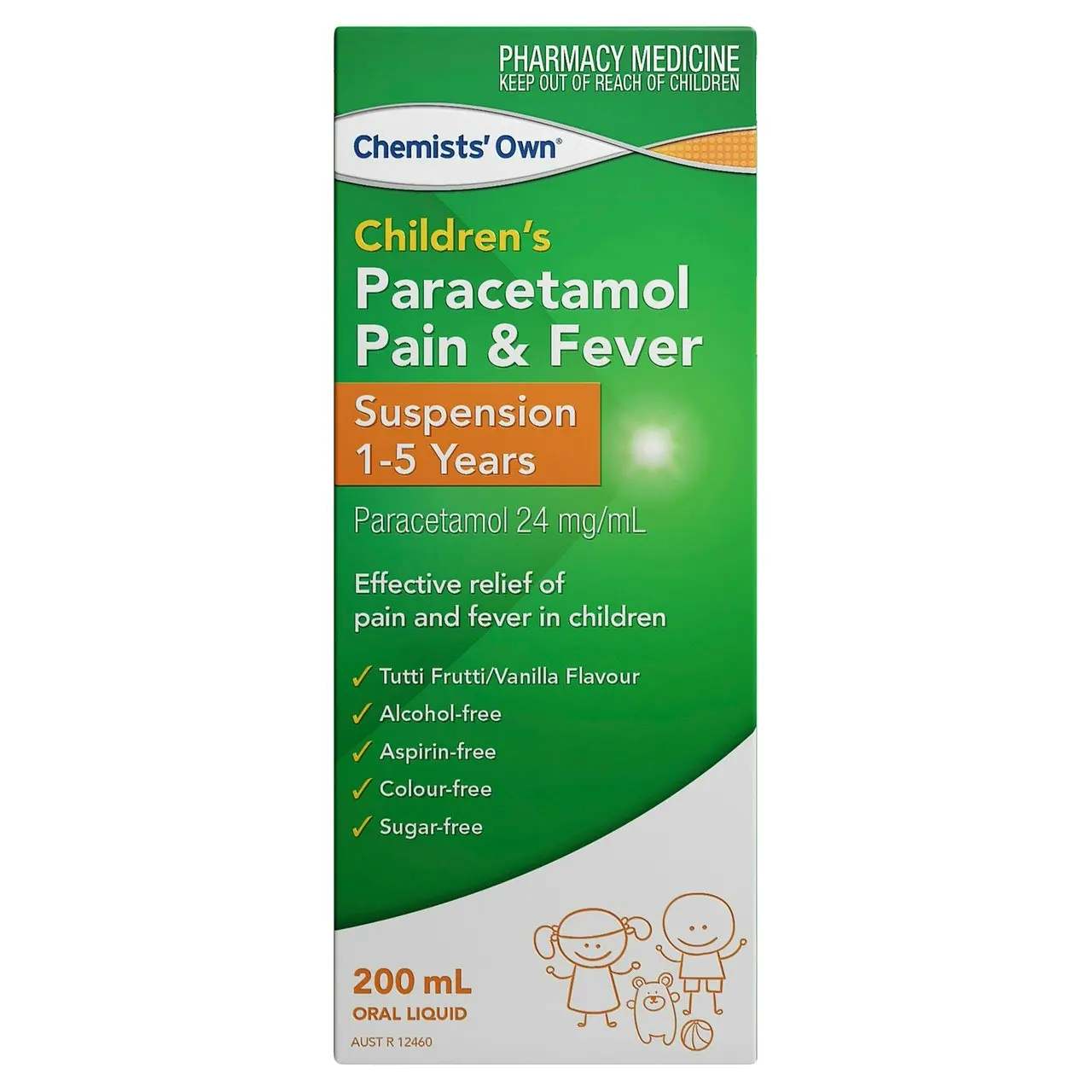 Chemists' Own Children's Paracetamol Pain & Fever 1- 5 Yrs Susp 200mL