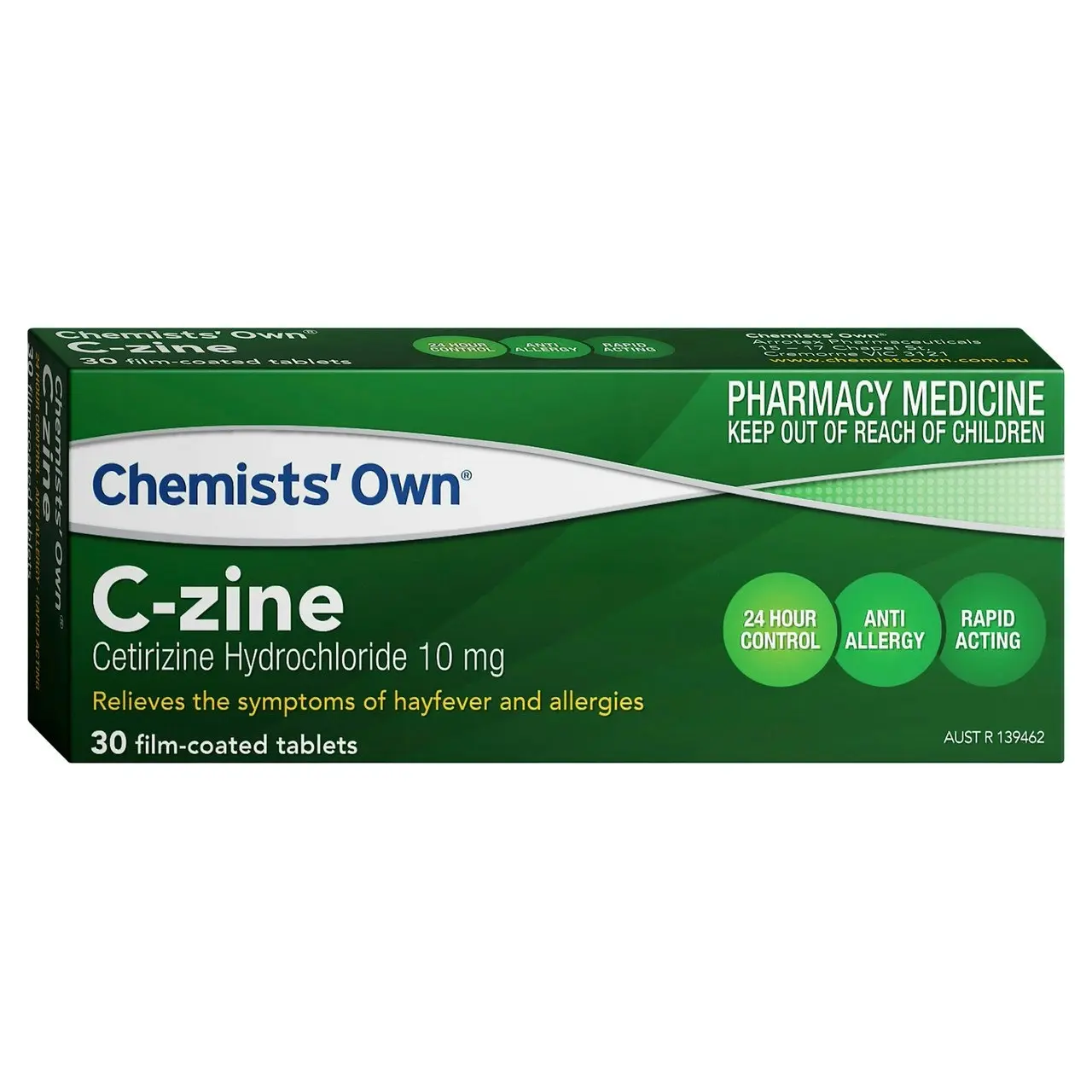 Chemists' Own C-Zine Tablets 10mg 30