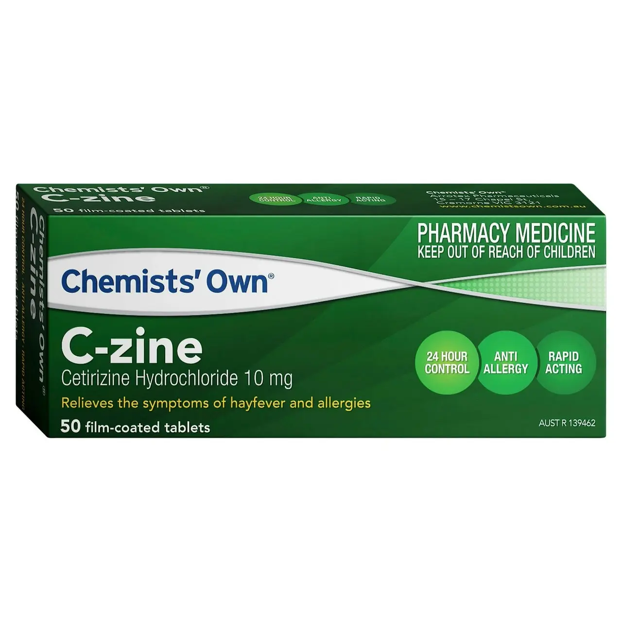 Chemists' Own C-Zine Tablets 10mg 50