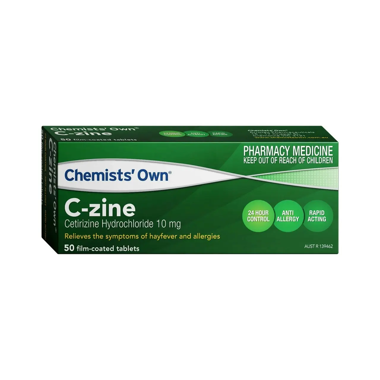 Chemists' Own C-Zine Tablets 10mg 50