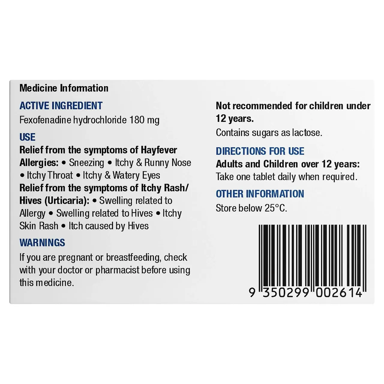 Chemists' Own Fexo Tablets 180mg 70