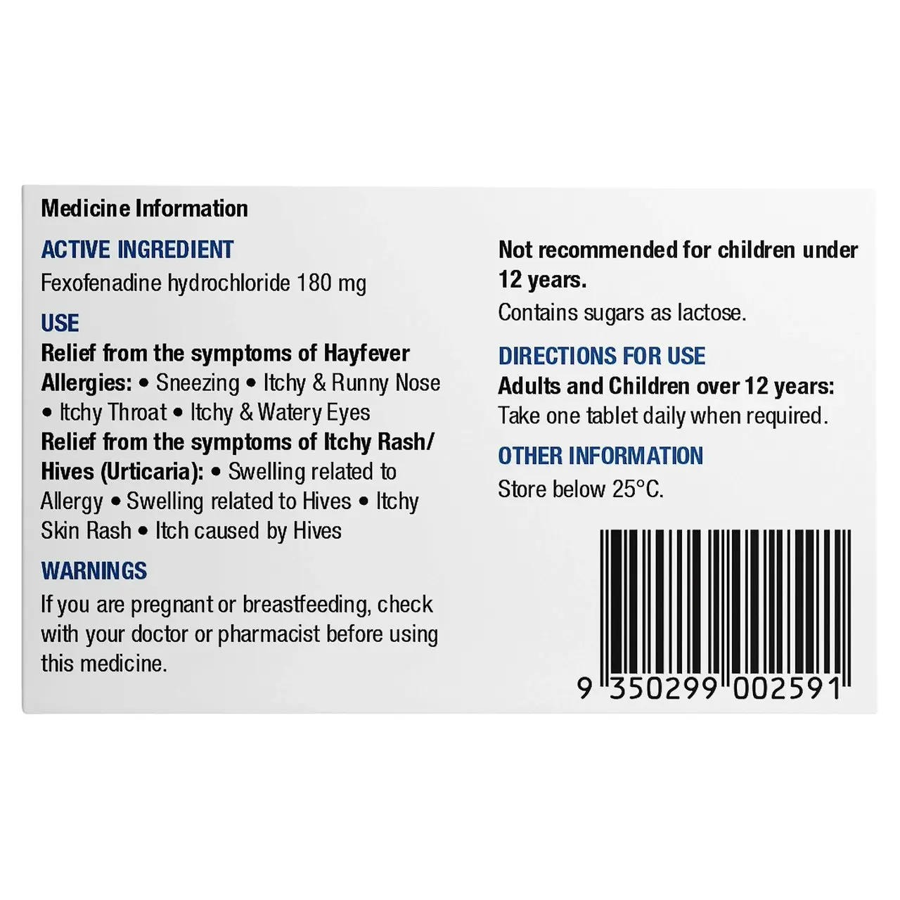 Chemists' Own Fexo Tablets 180mg 30