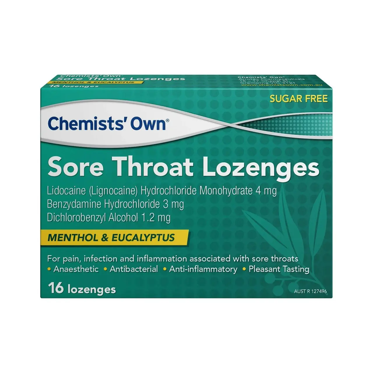 Chemists' Own Sore Throat Lozenges Menthol & Eucalyptus 16