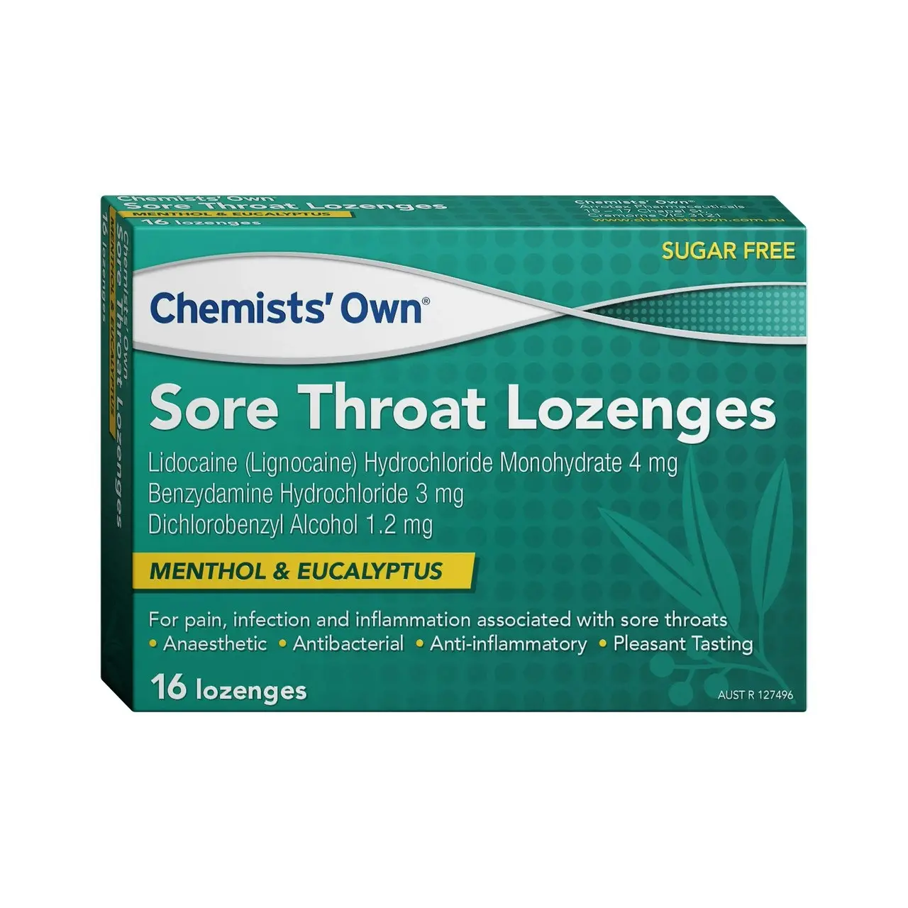 Chemists' Own Sore Throat Lozenges Menthol & Eucalyptus 16