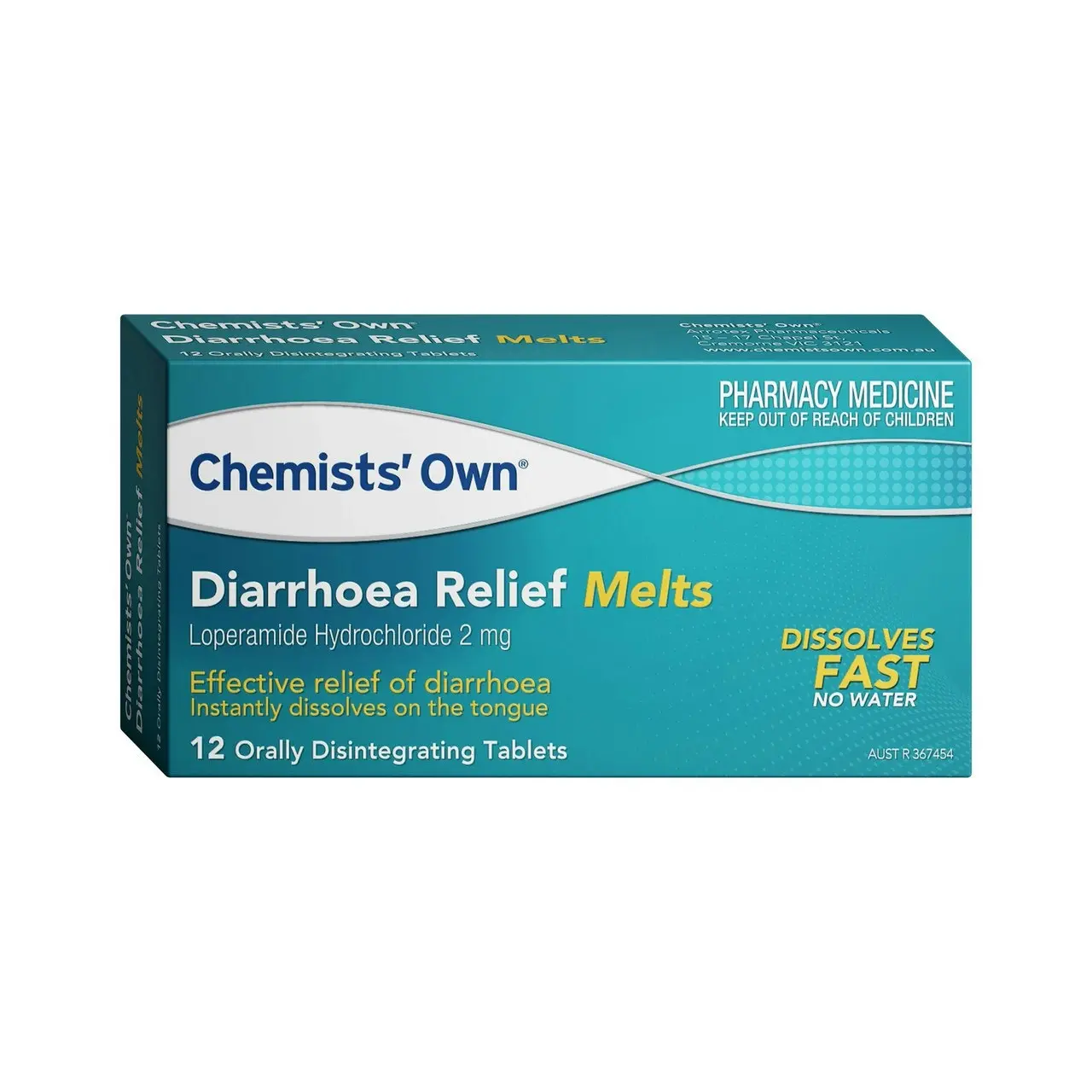 Chemists' Own Diarrhoea Relief Melts OD Tablets 12