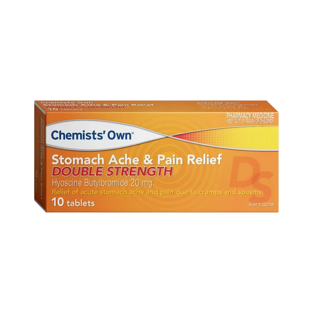 Chemists' Own Stomach Ache & Pain Double Strength Tablets 10