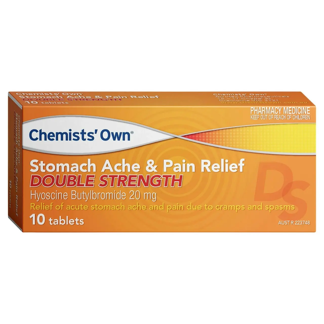 Chemists' Own Stomach Ache & Pain Double Strength Tablets 10