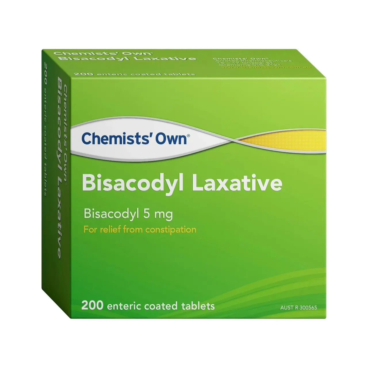 Chemists' Own Bisacodyl Laxative Tablets 200