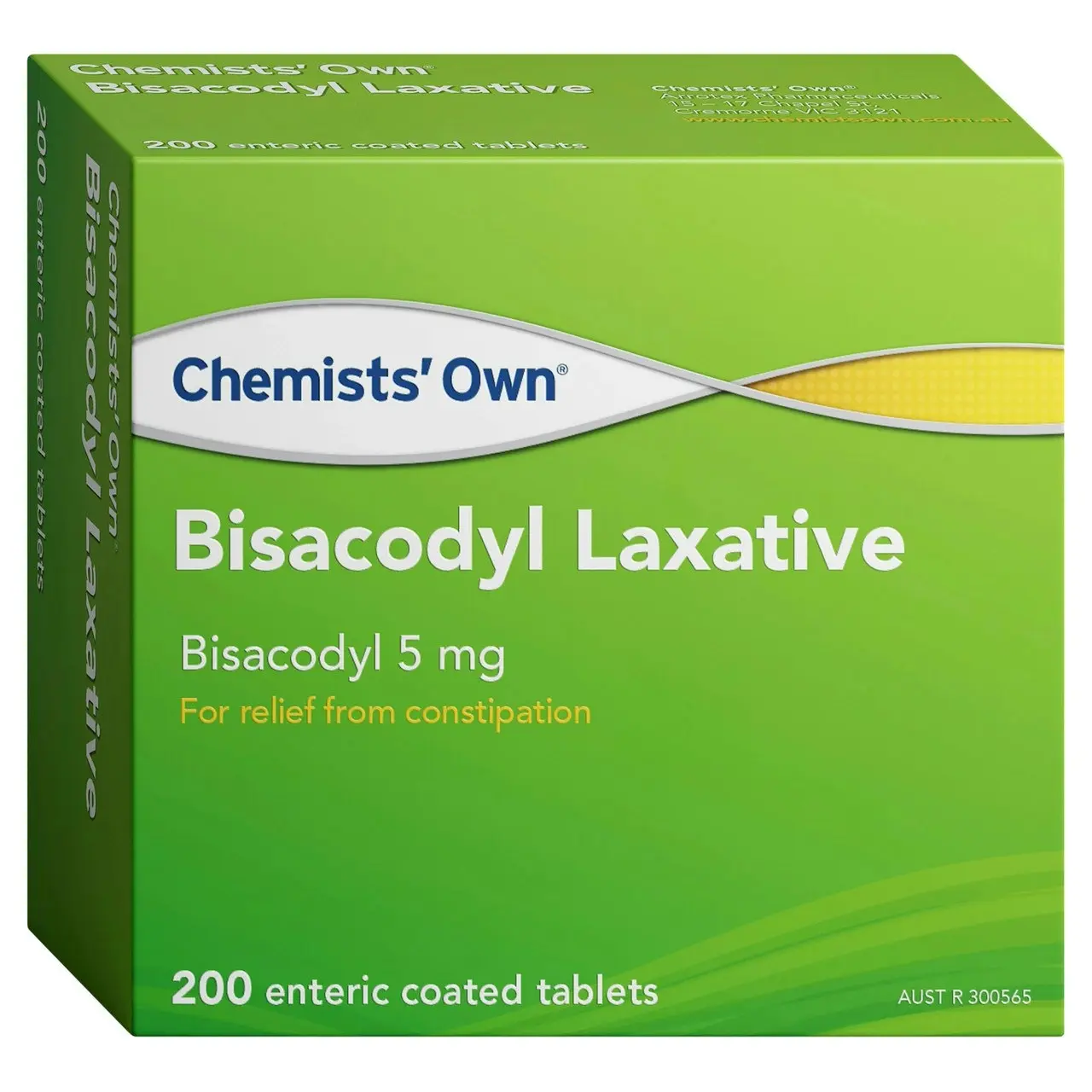 Chemists' Own Bisacodyl Laxative Tablets 200