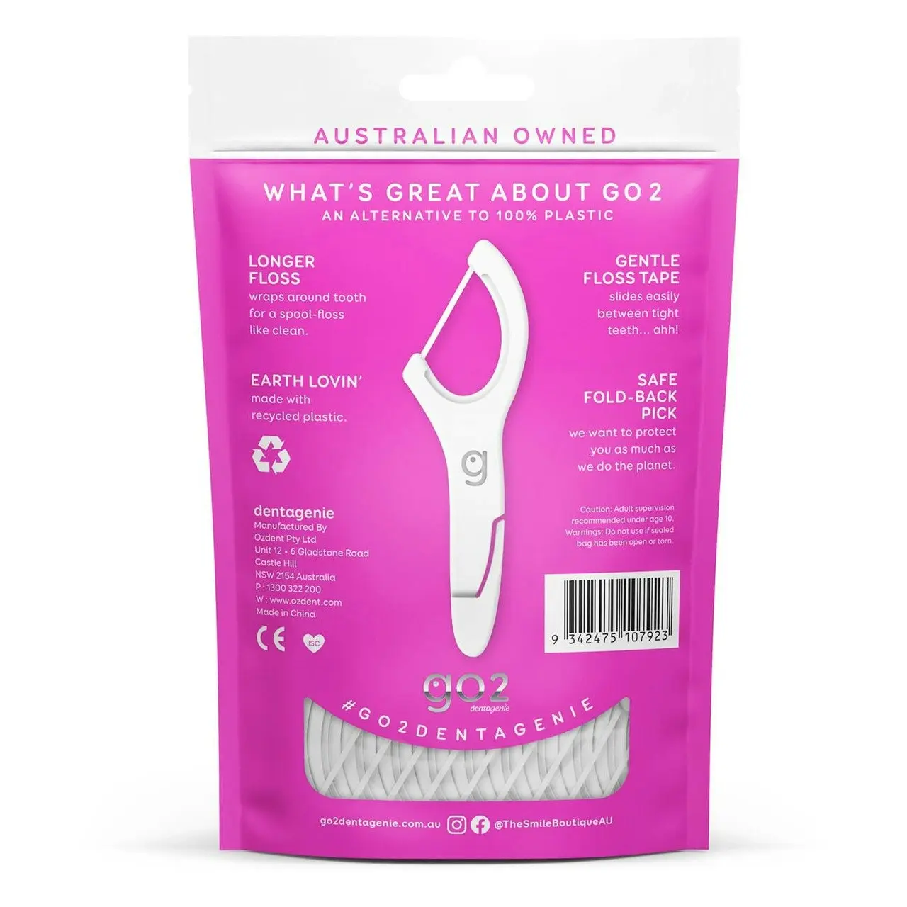 Go2 Dentagenie Smooth Flosspyx - Gentle Floss Tape