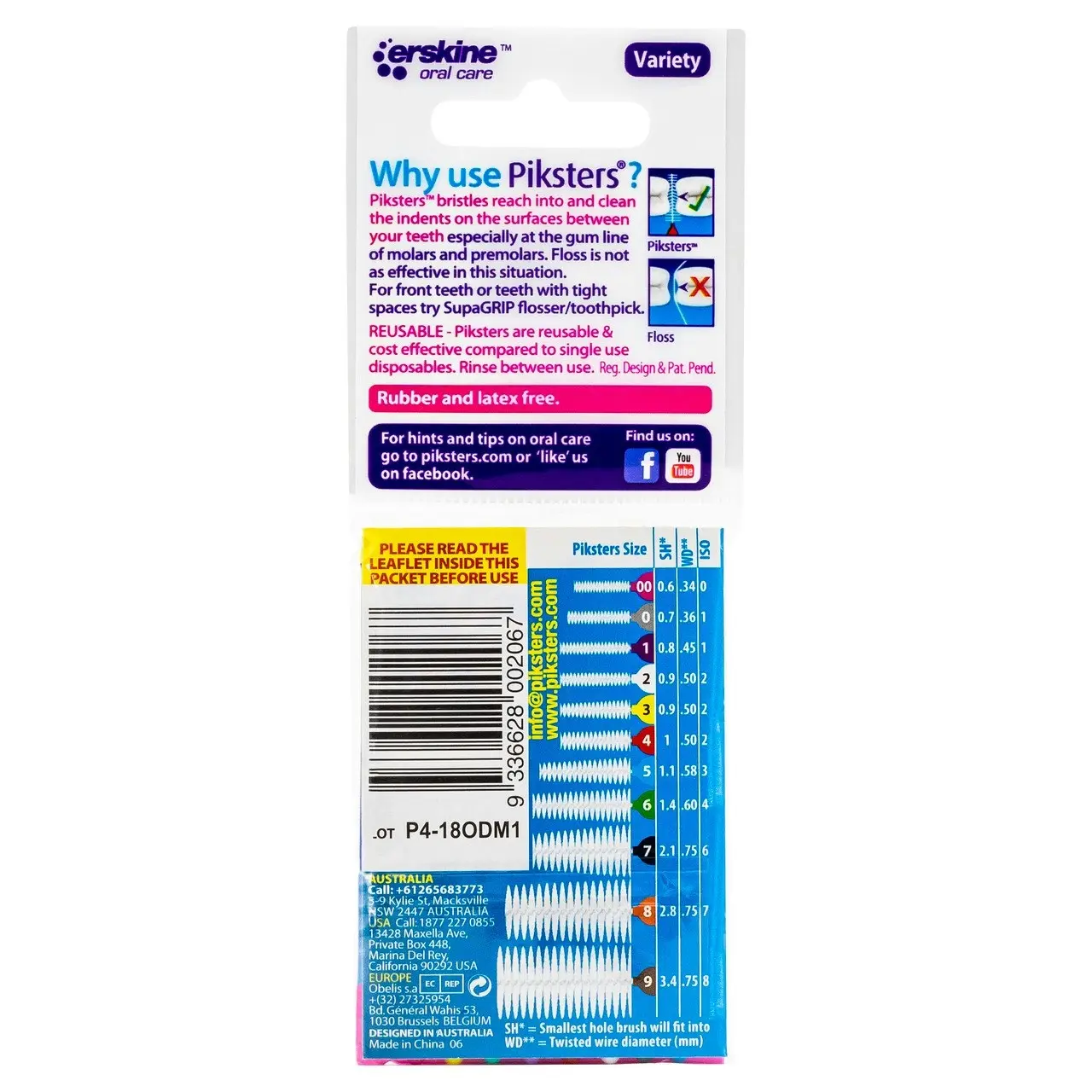 Piksters(R) Interdental Brushes Variety 8pk