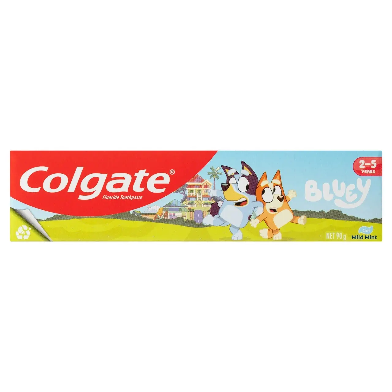 Colgate Kids Junior Bluey Toothpaste, 90g, Children 2 - 5 Years, Mild Mint Gel