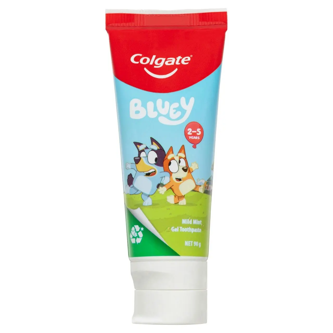 Colgate Kids Junior Bluey Toothpaste, 90g, Children 2 - 5 Years, Mild Mint Gel