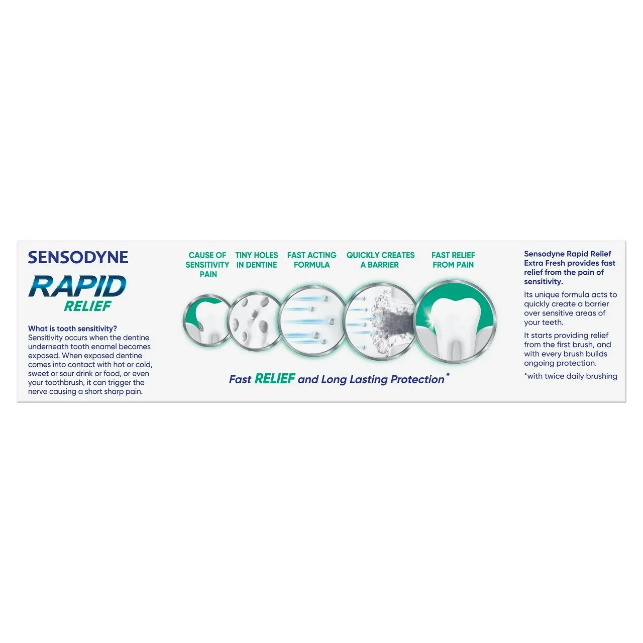 Sensodyne Rapid Relief Extra Fresh Sensitivity Toothpaste 100g